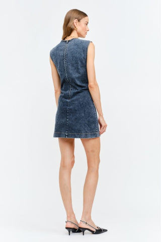 Sleeveless Denim Mini Dress