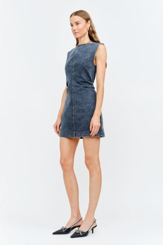 Sleeveless Denim Mini Dress