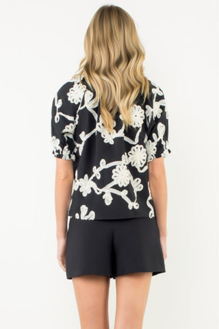 Puff Sleeve Flower Top
