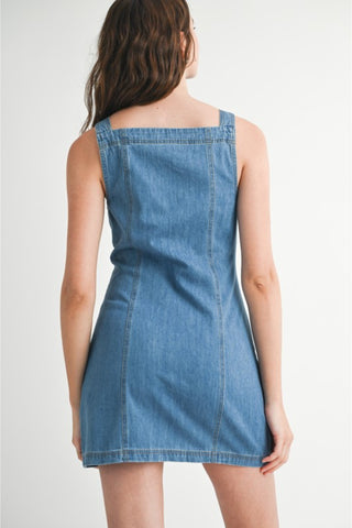 Denim Button Down Mini Dress