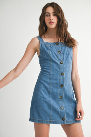 Denim Button Down Mini Dress