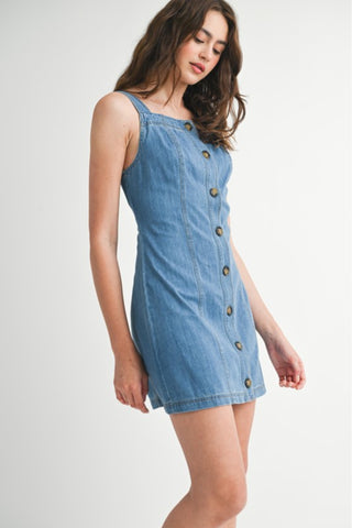 Denim Button Down Mini Dress