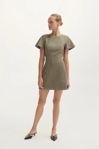 Open Back Textured Mini Dress