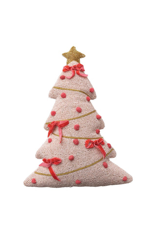 Embroidered Tree Shaped Pillow