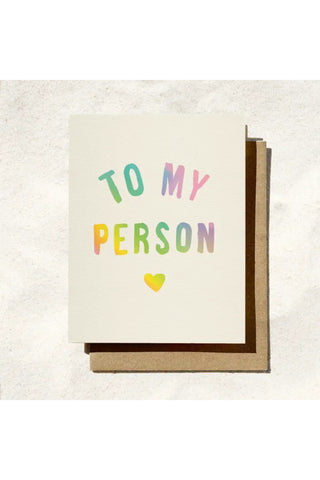 To My Person Love Card