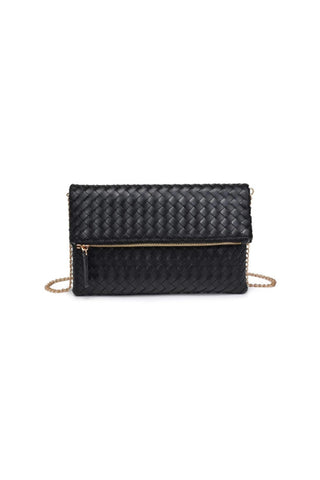 Woven Foldover Clutch