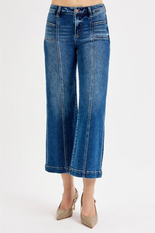 Mid Rise Patch Pocket Jeans