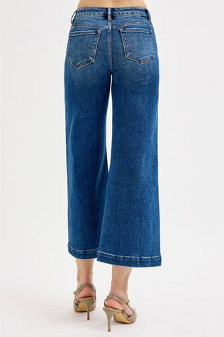 Mid Rise Patch Pocket Jeans