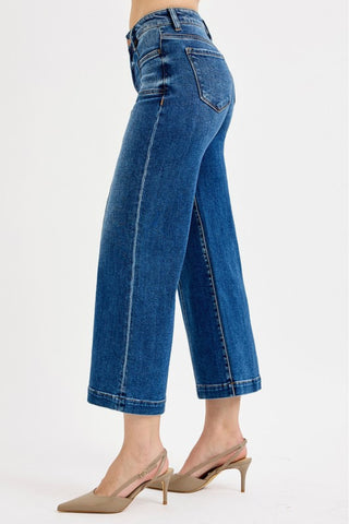 Mid Rise Patch Pocket Jeans