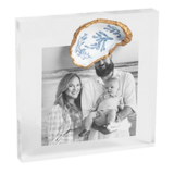 Acrylic Gold Shell Frame with Coral Design