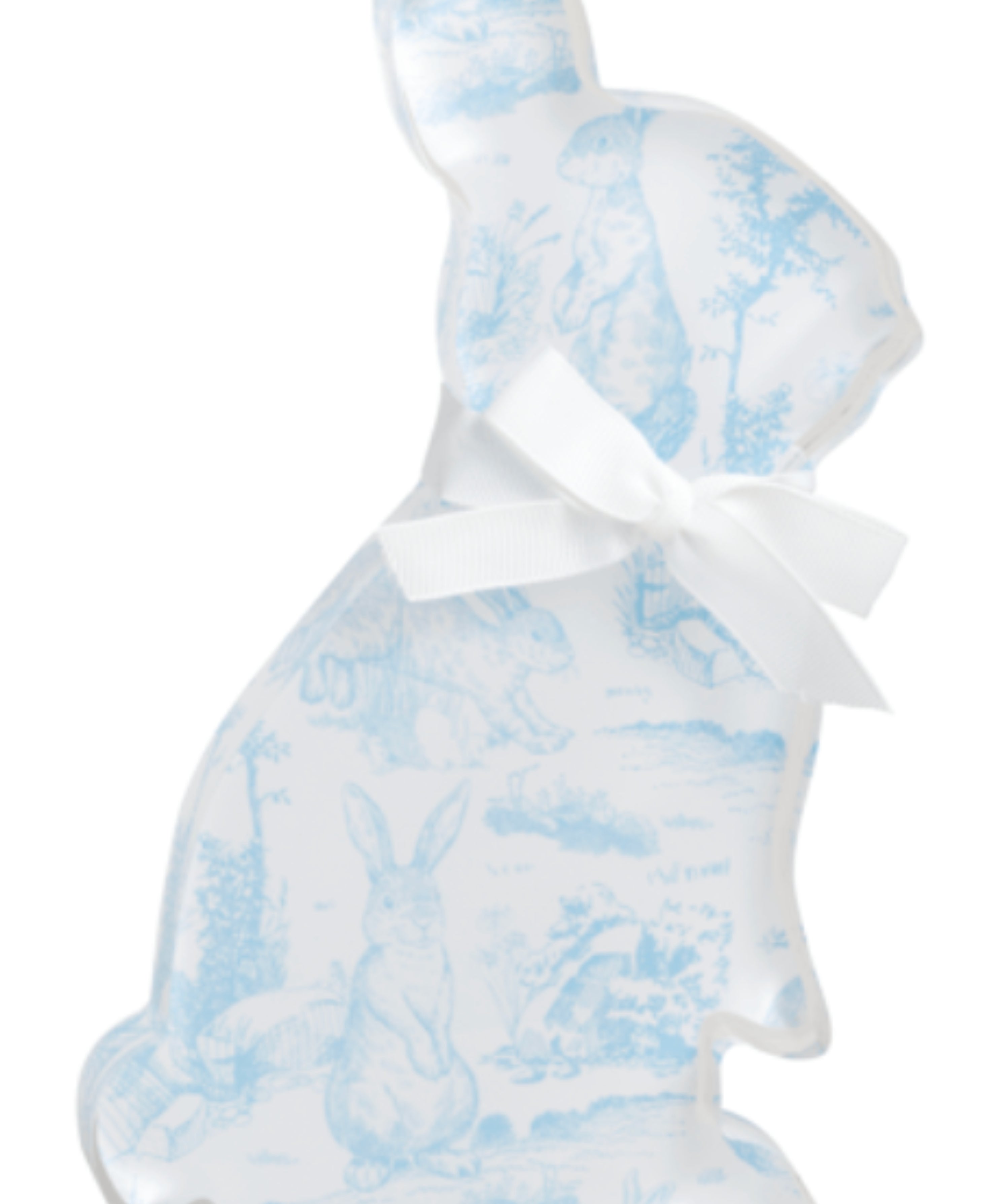 Sitting Up Toile Acrylic Bunny Sitter