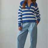 Stripe Polo Sweater