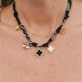 Clover Multi Charm Scarf Choker