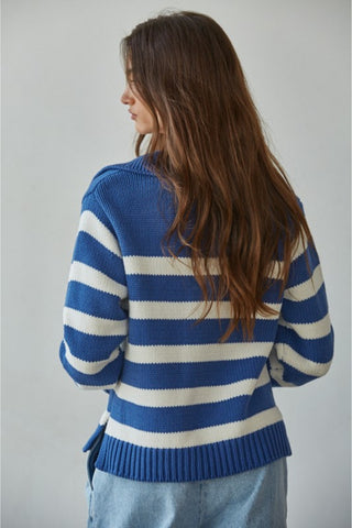 Stripe Polo Sweater
