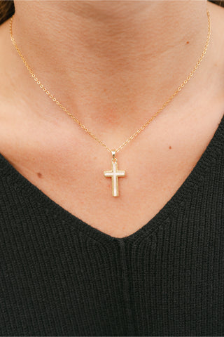 Cross Mother of Pearl Pendant Necklace
