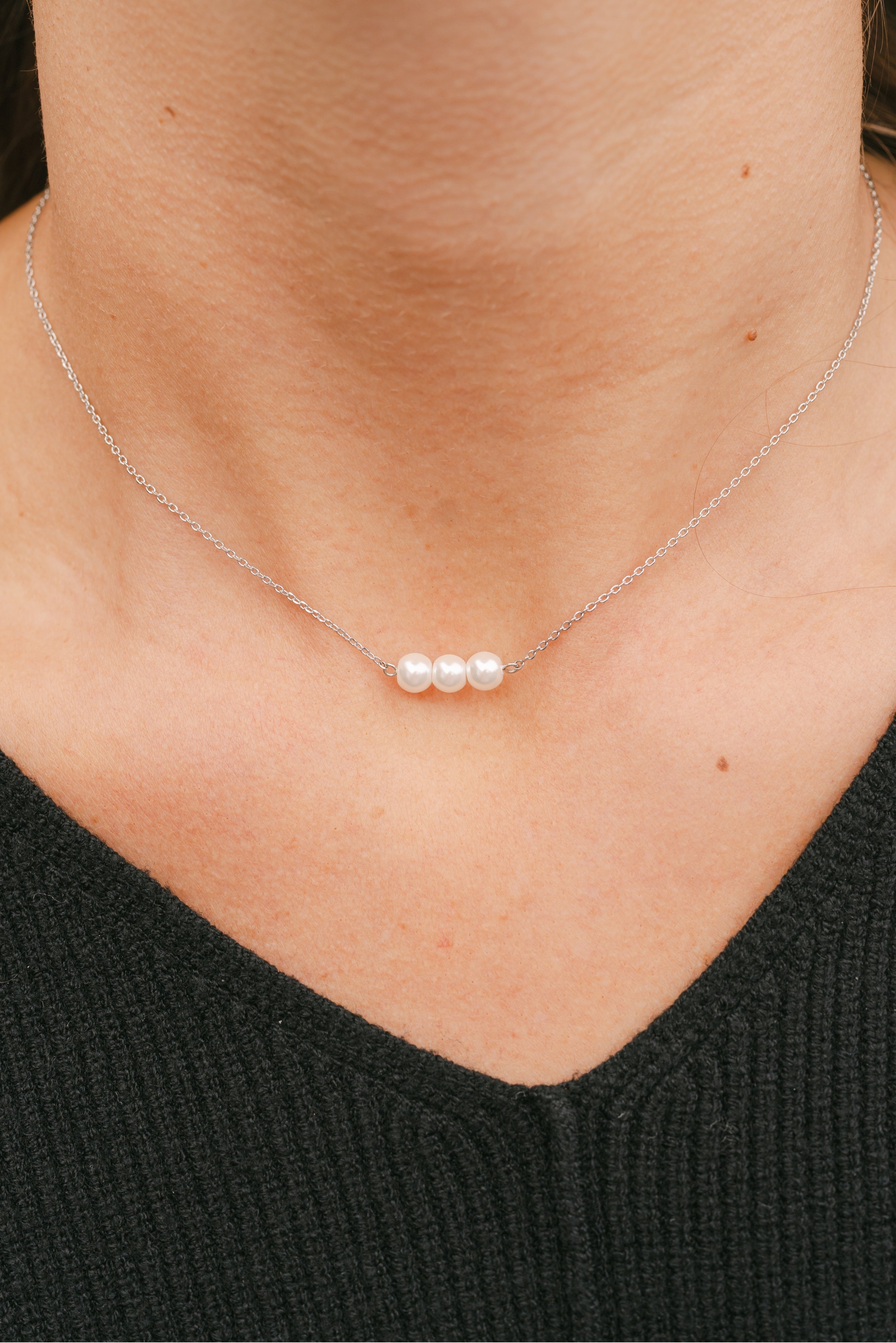Triple Pearl Necklace – Layered Freshwater Pearl Necklace Set