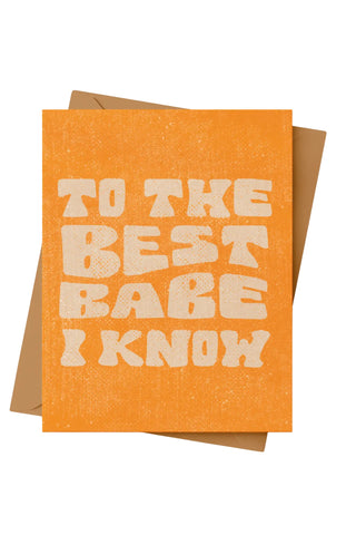 To the Best Babe I Know