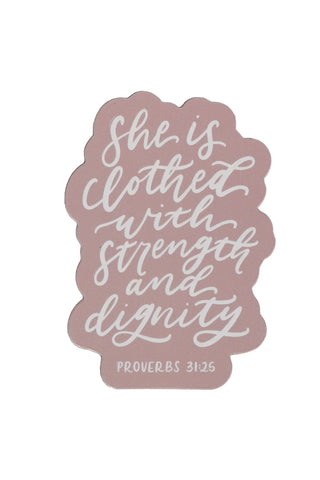Pink Strength & Dignity Magnet
