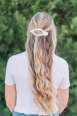 Oval Flat Claw Hair Clip