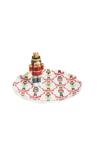 Nutcracker Toothpick Plate Set