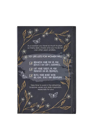 Notebook with floral design and text on a white background