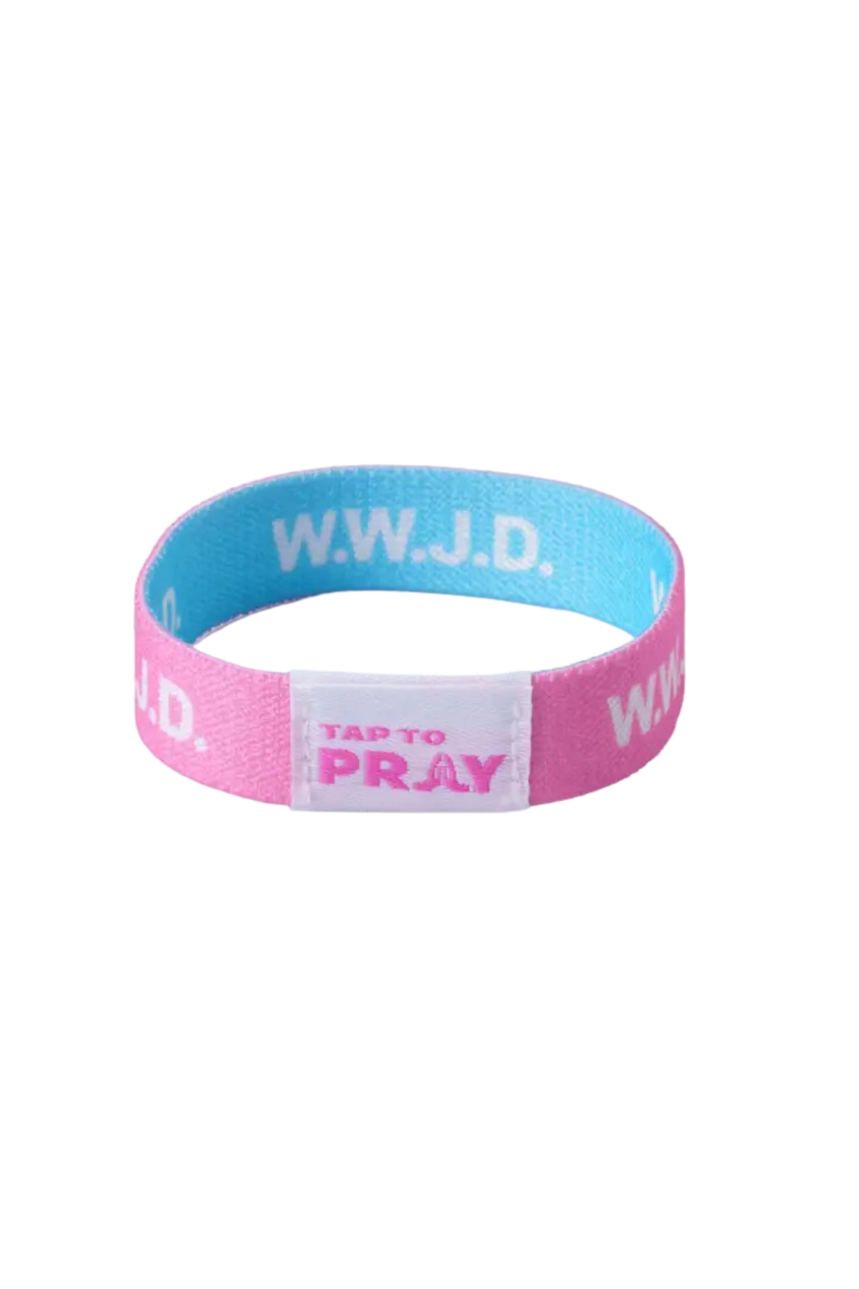 Tap To Pray™ Wristbands - Blue & Pink Wwjd Bracelet