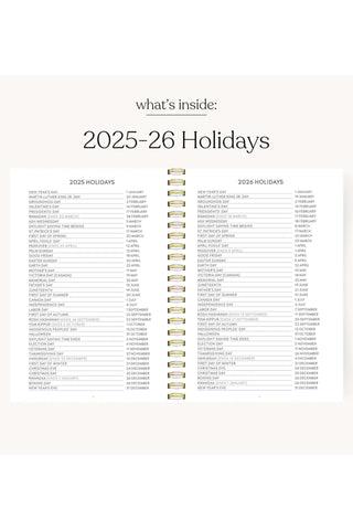 2025-2026 Academic Planner