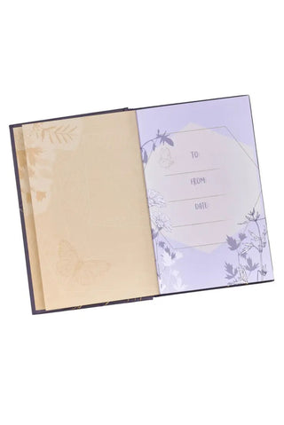 Greeting card with floral design and address fields on a white background