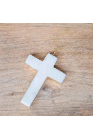 Cross Marble Ornament