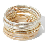 Metallic Faux Leather Bracelet