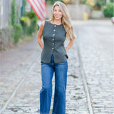 Sleeveless Knit Peplum Top