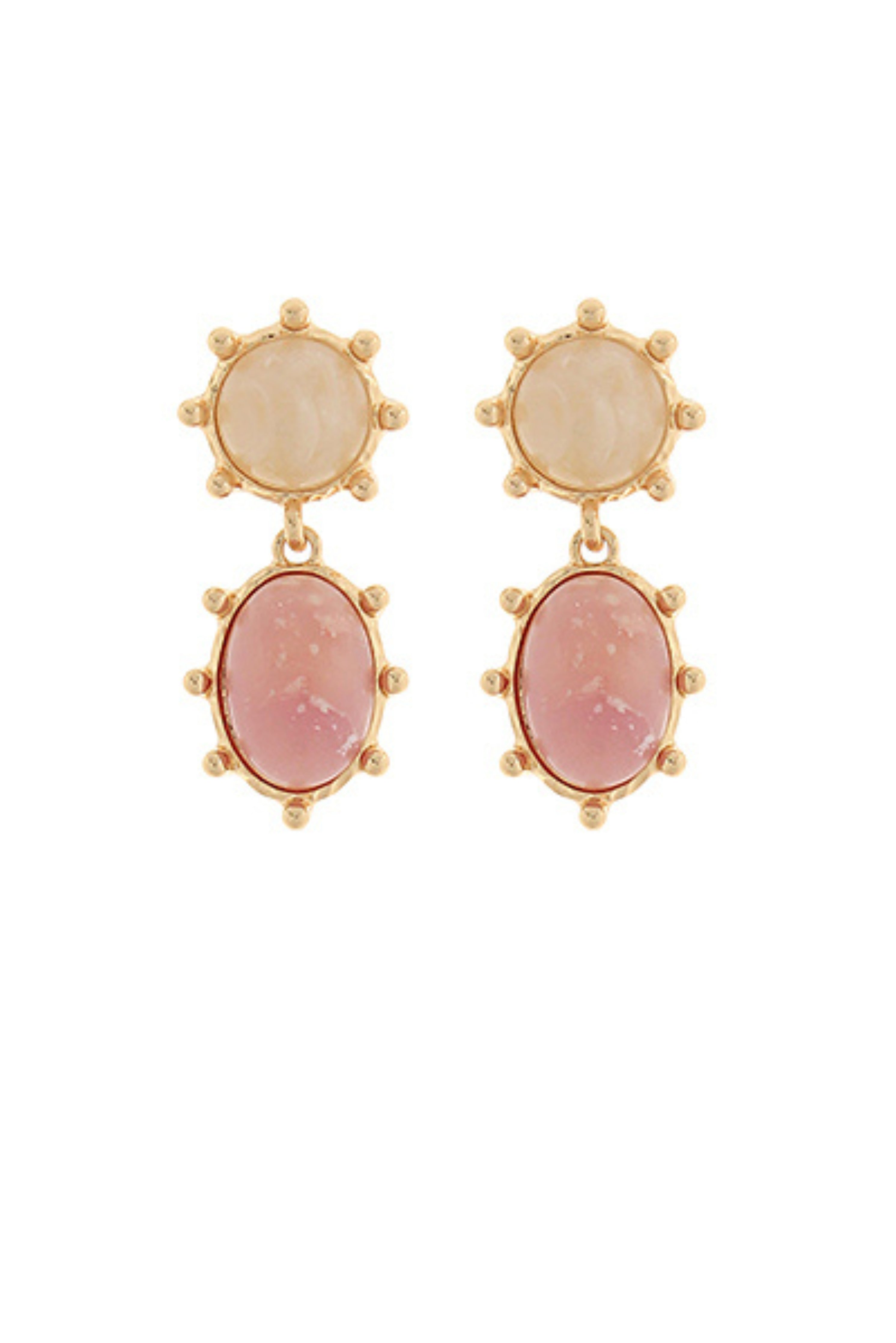 Dotted Double Jewel Earrings