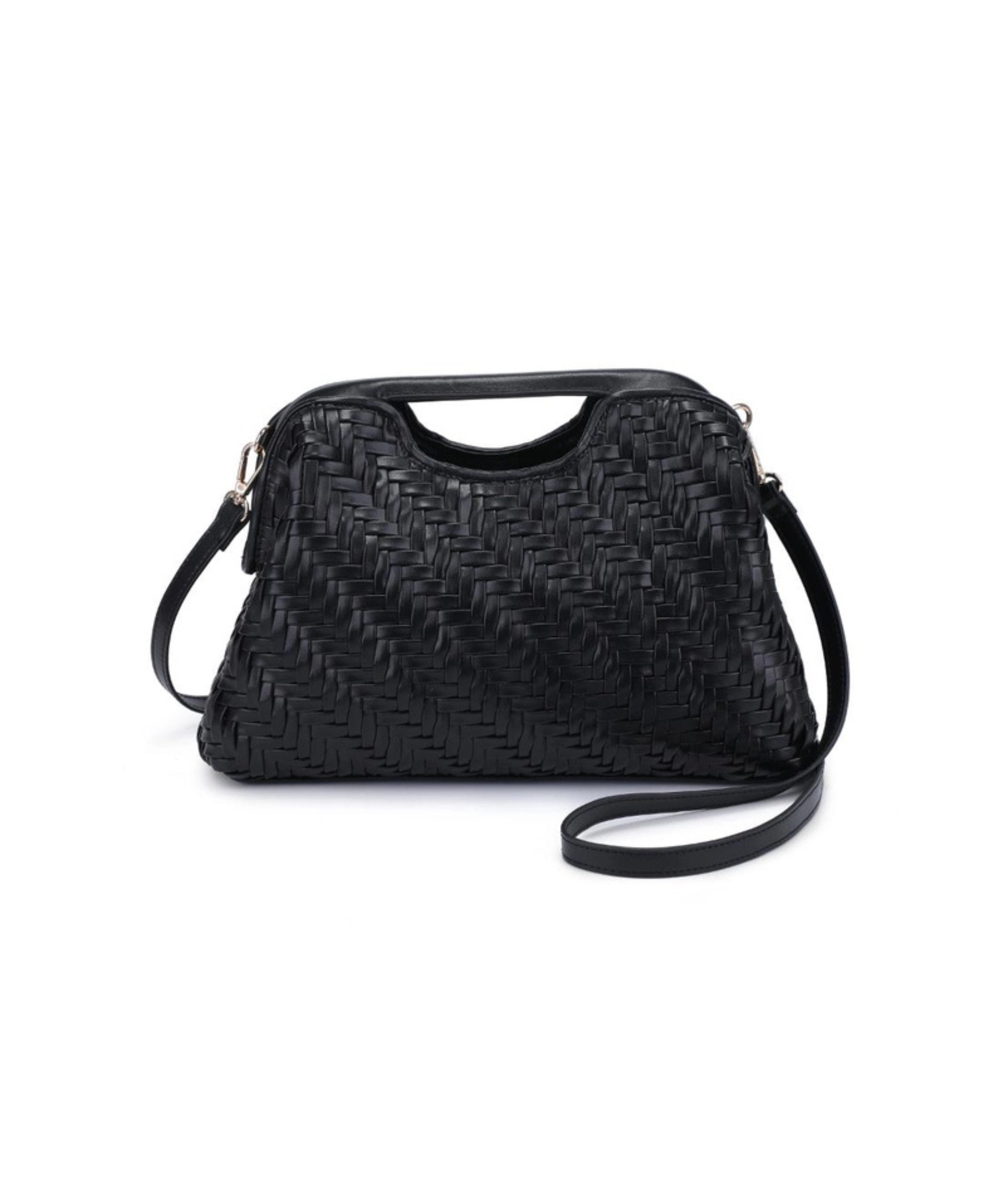 Basket Weave Crossbody Handbag
