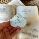 "John 3:16" Leather Heart Bookmark Ear