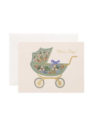 Floral Welcome Baby Card