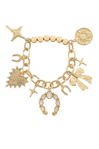 Western Theme Charm Bracelet