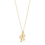 Coral Reef & Pearl Pendant Necklace