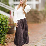 Textured Maxi Skirt
