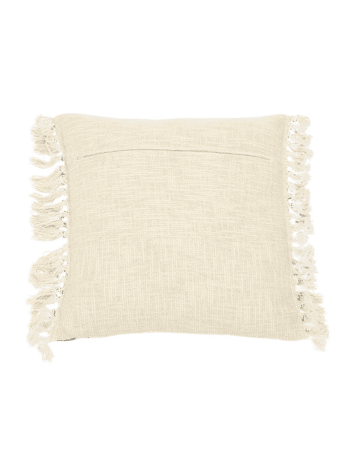Woven Cotton Blend Pillow w/ Fringe