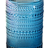 Blue Beaded Hiball Glass