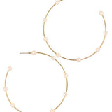 Large Pearl Station Hoops