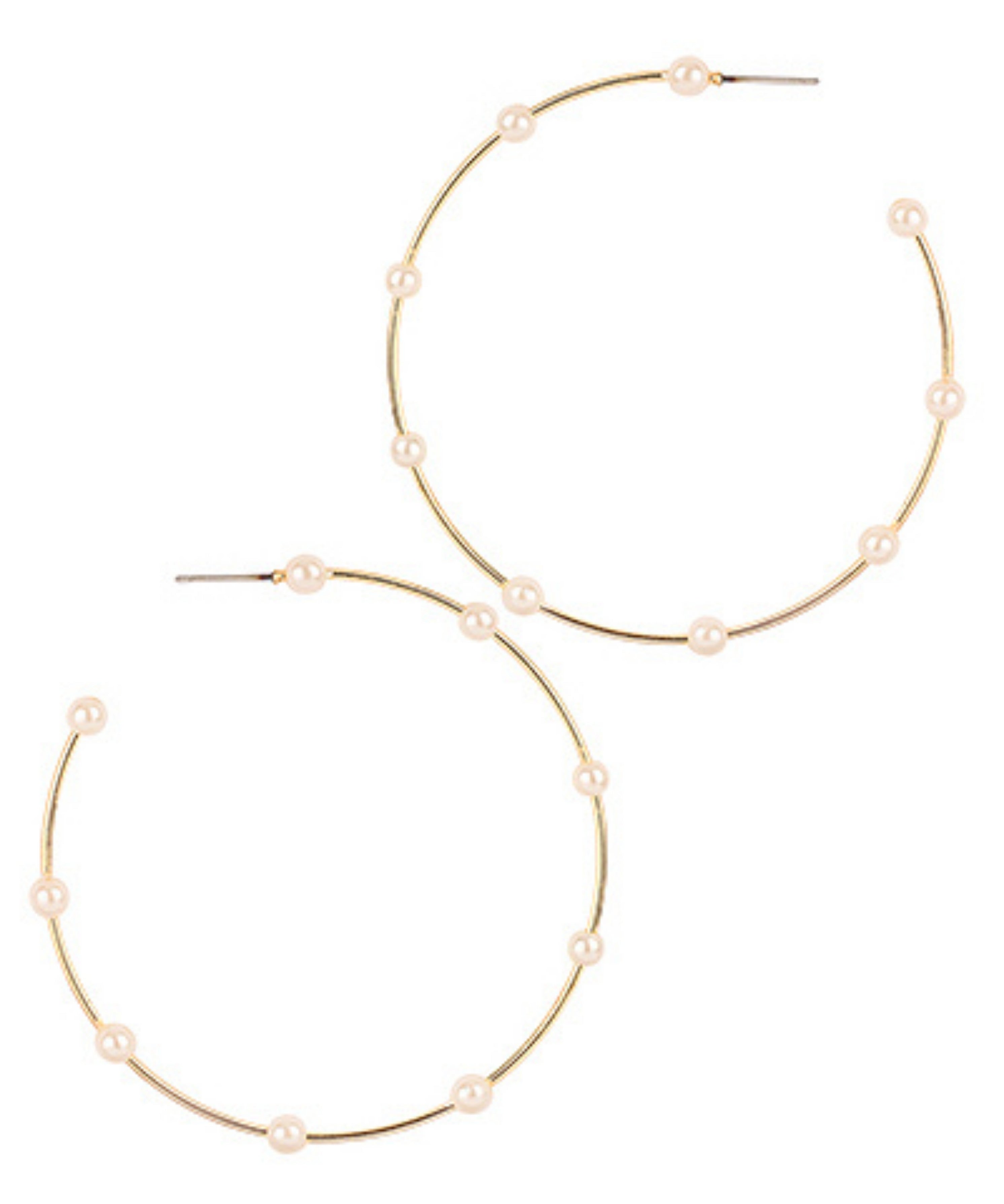 Large Pearl Station Hoops