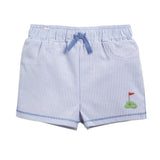 Seersucker Golf Swim Trunks