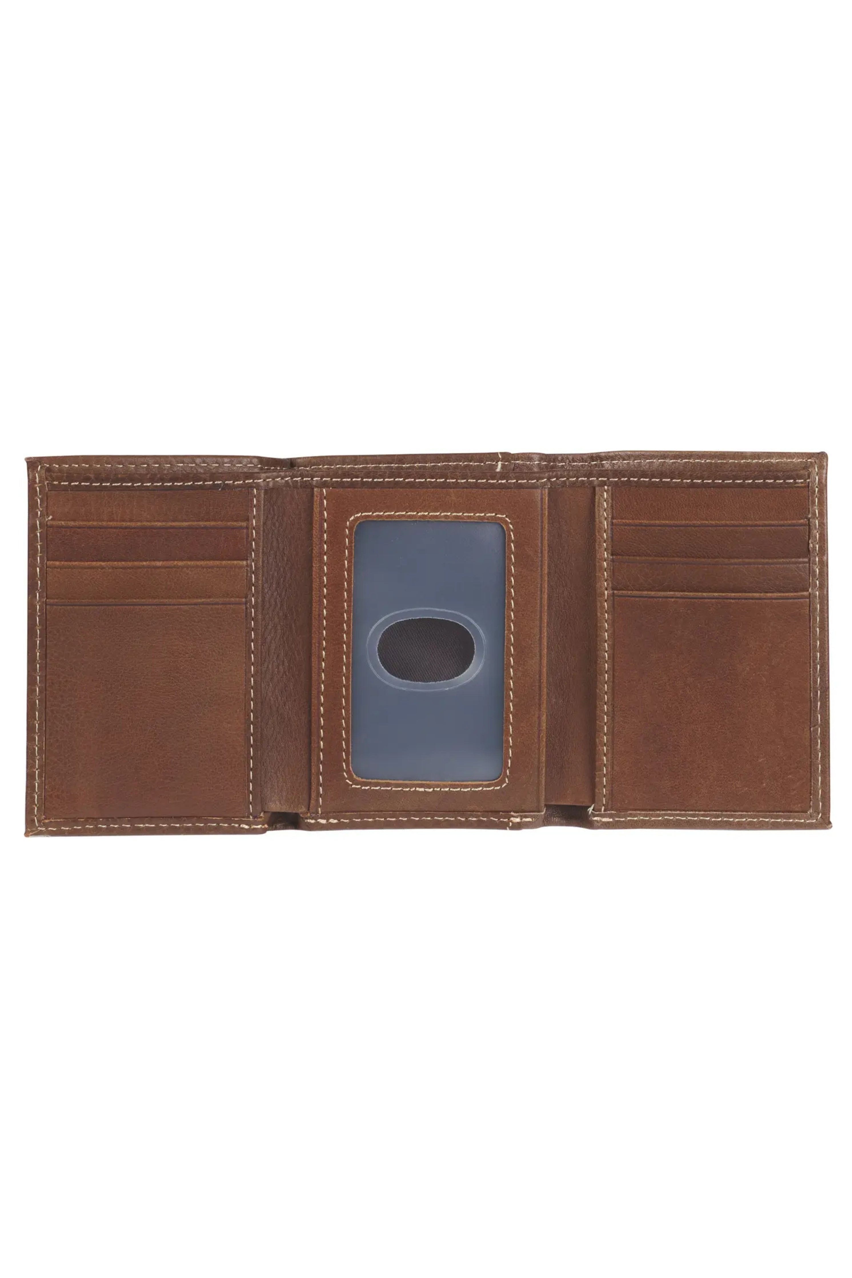 Leather Ichthus Wallet Badge