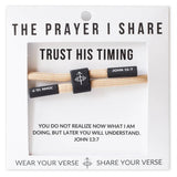 Trust His Timing Cord Bracelet – Inspirational Christian Cord Bracelet