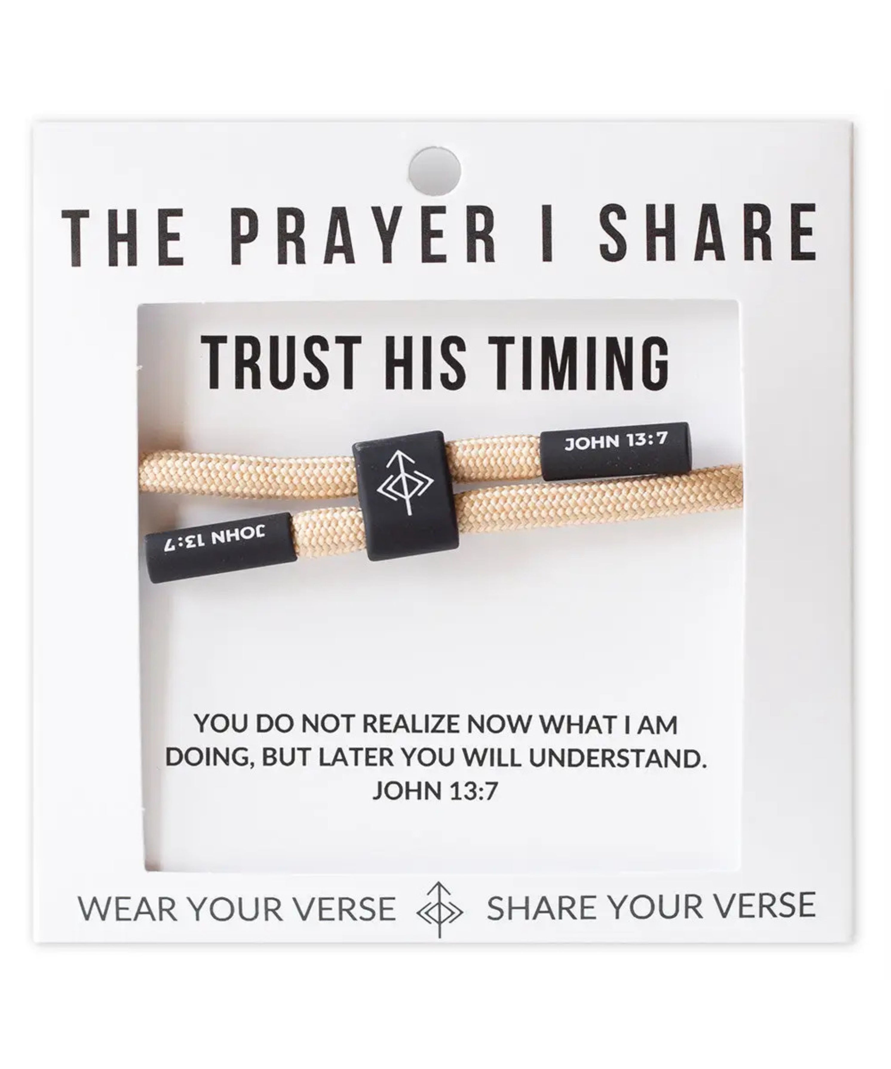 Trust His Timing Cord Bracelet – Inspirational Christian Cord Bracelet