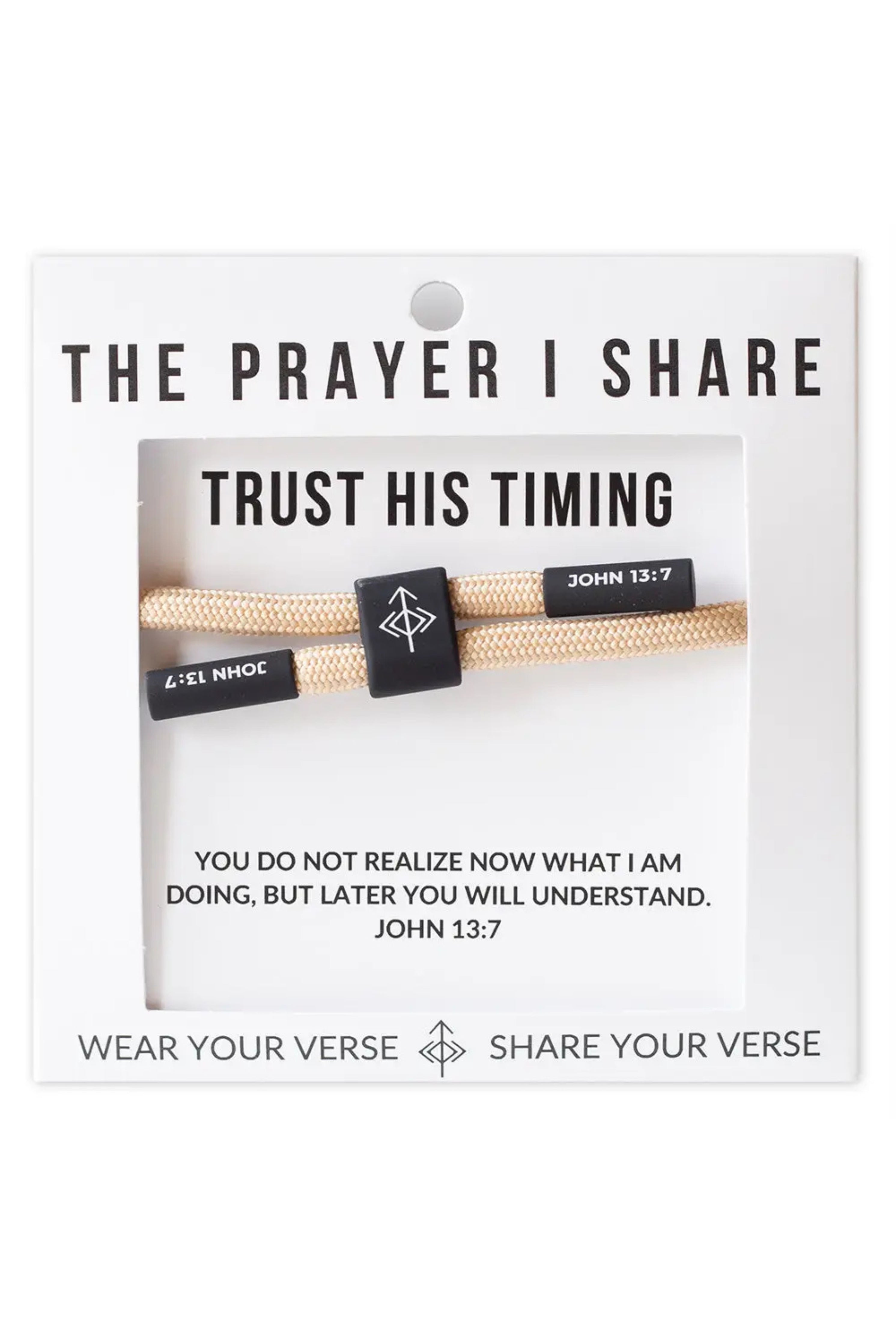 Trust His Timing Cord Bracelet – Inspirational Christian Cord Bracelet
