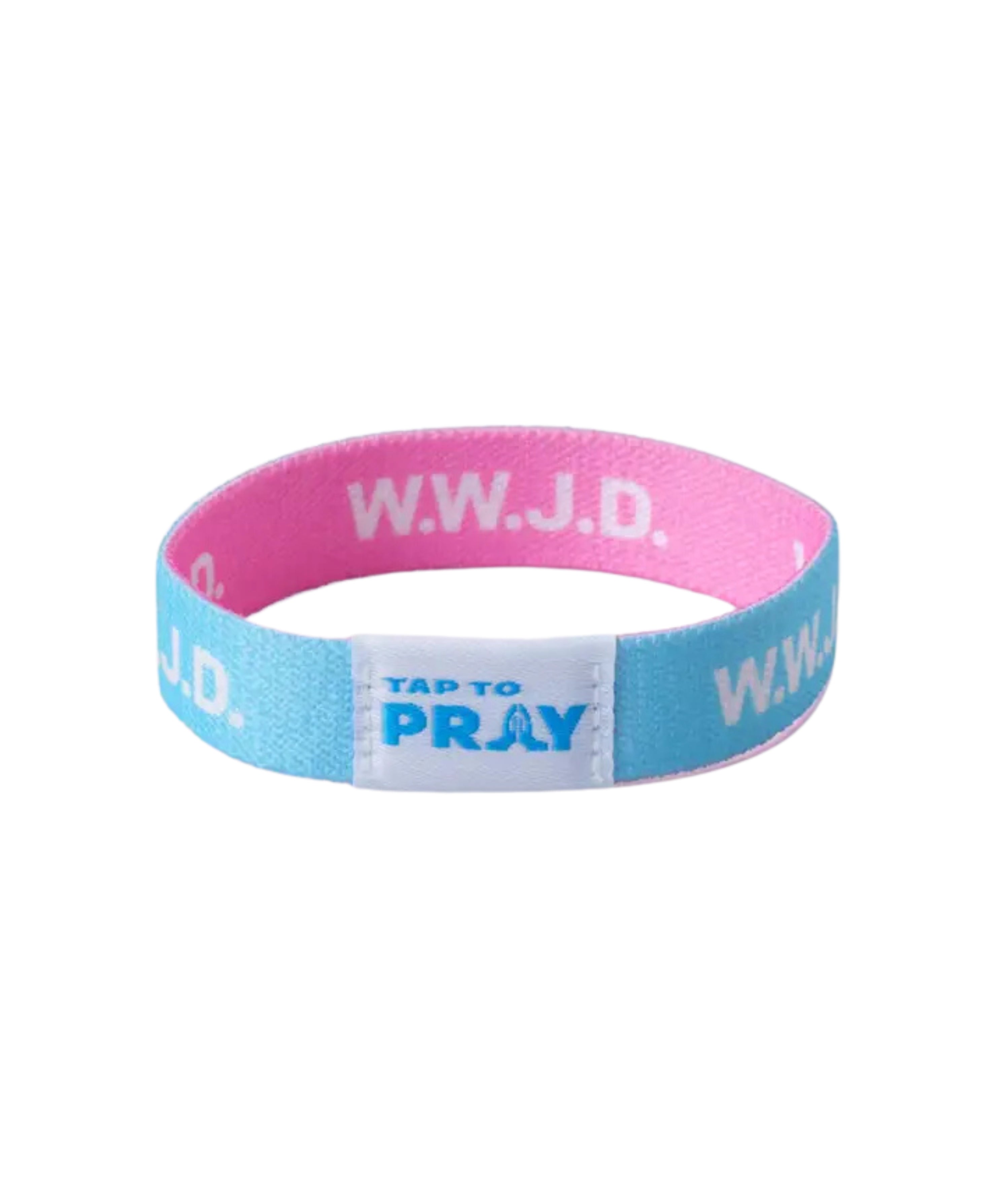 Tap To Pray™ Wristbands - Blue & Pink Wwjd Bracelet