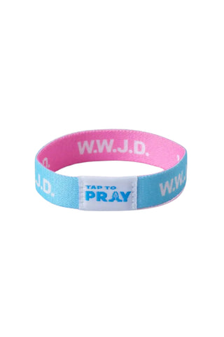 Tap To Pray™ Wristbands - Blue & Pink Wwjd Bracelet