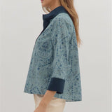 Paisley Print 3/4 Sleeve Top